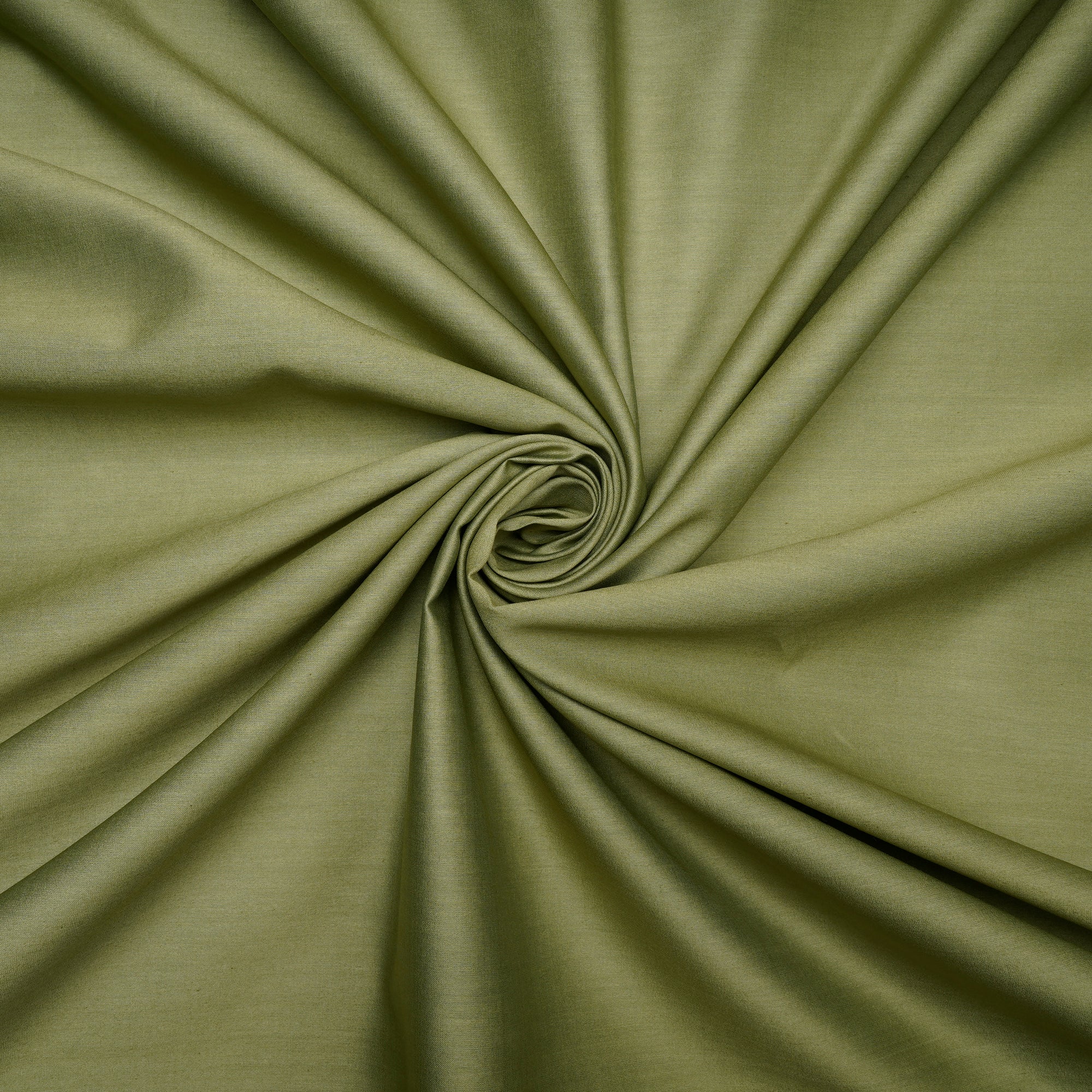 Olive Piece Dyed Pure Chanderi Fabric