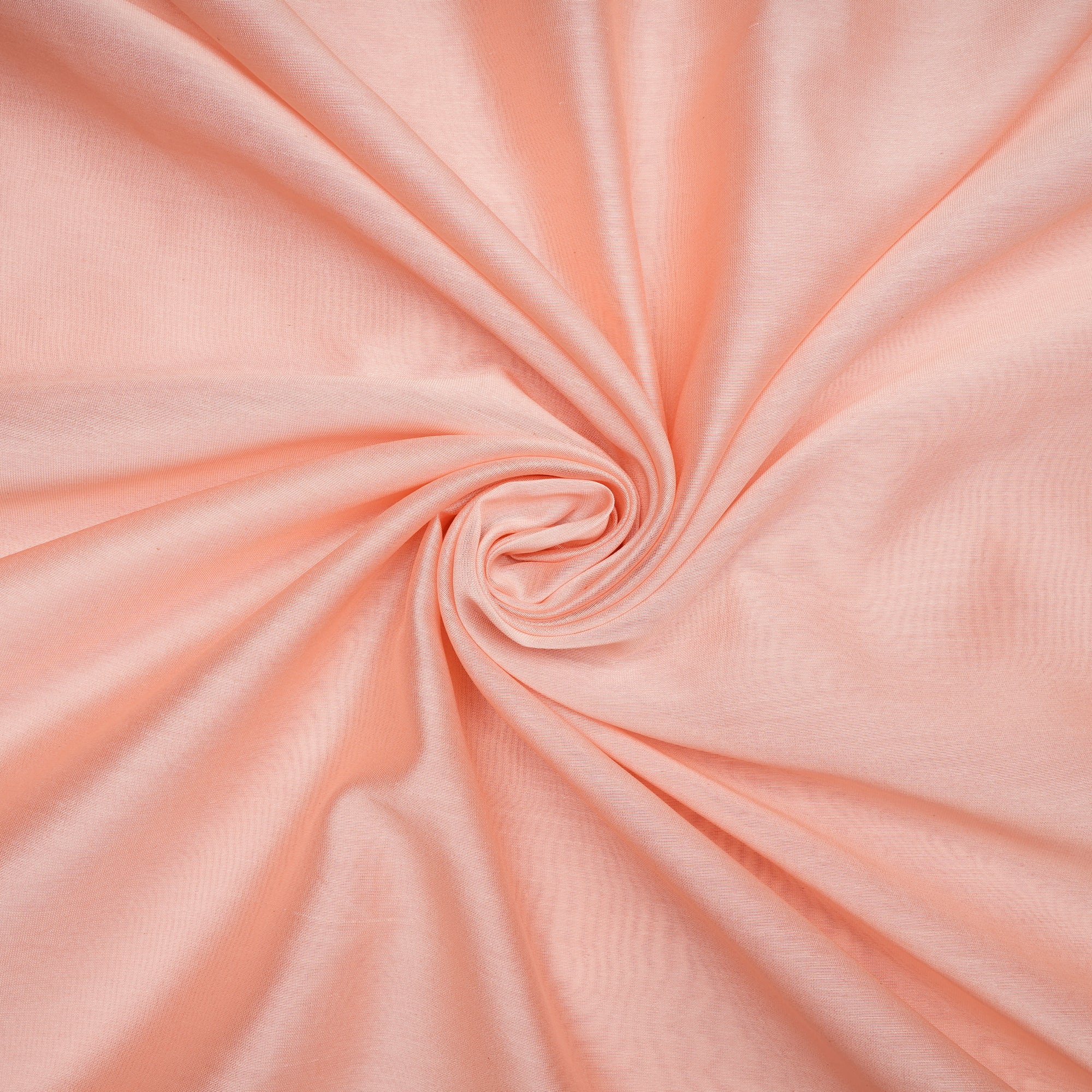 Peach Piece Dyed Pure Chanderi Fabric