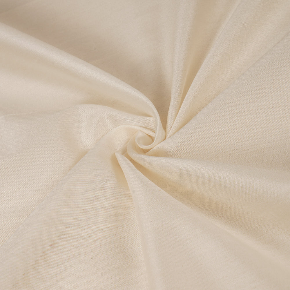 Off White Color 70 GLM Chanderi Fabric with Zari Border