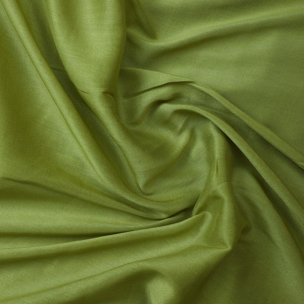 Electric Lime Green Color Piece Dyed Chanderi Fabric