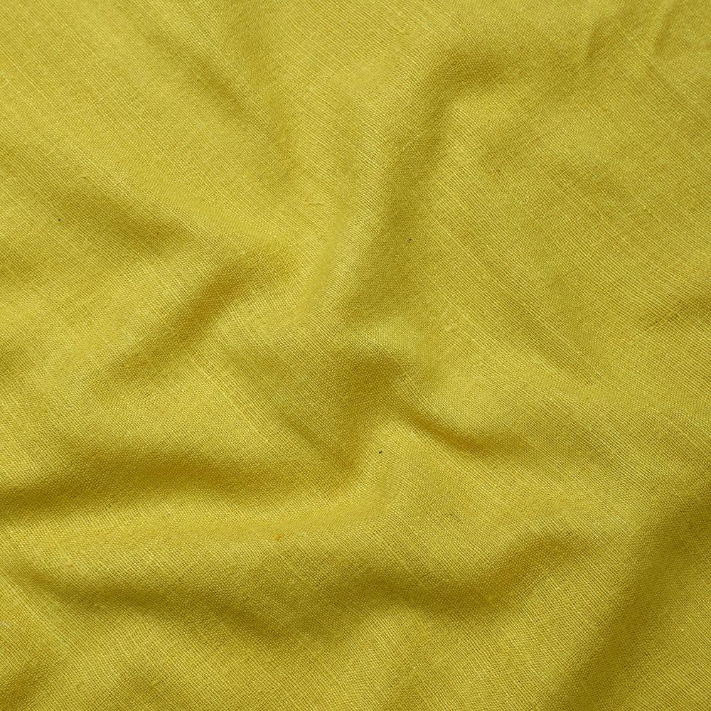 Yellow Color Natural Matka Silk Fabric