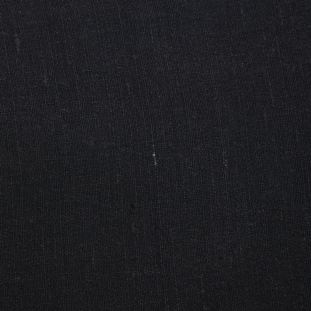 Black Color Natural Matka SIlk Fabric