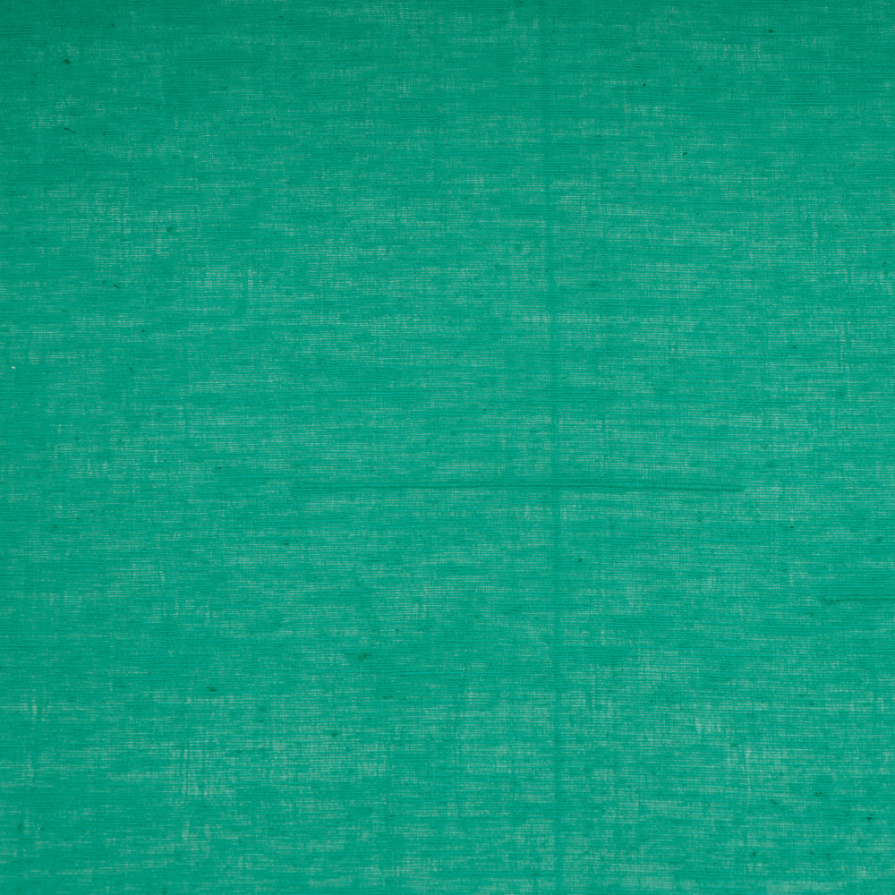 Green Color Natural Noile Silk Fabric