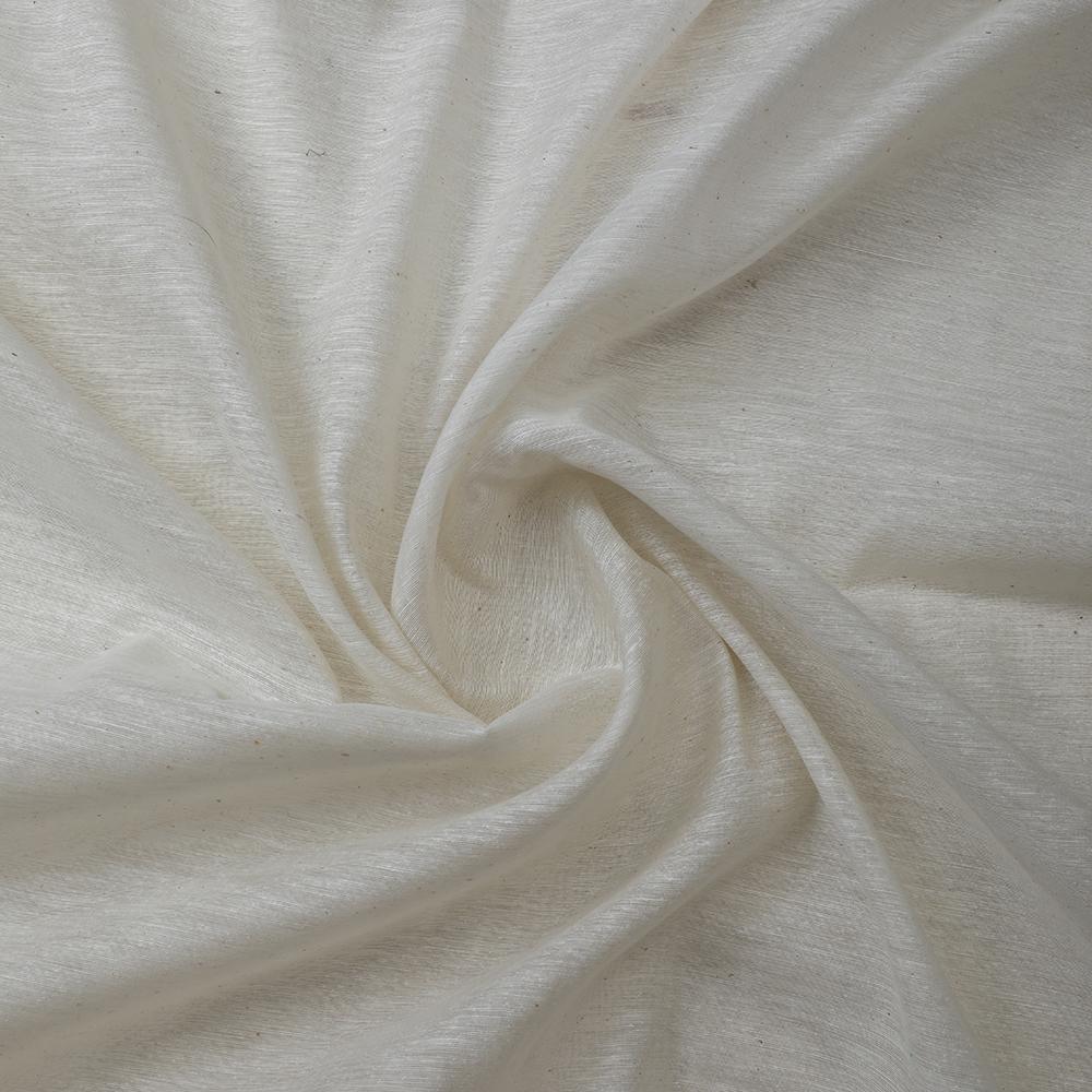 Cream Color Natural Noile Silk Fabric