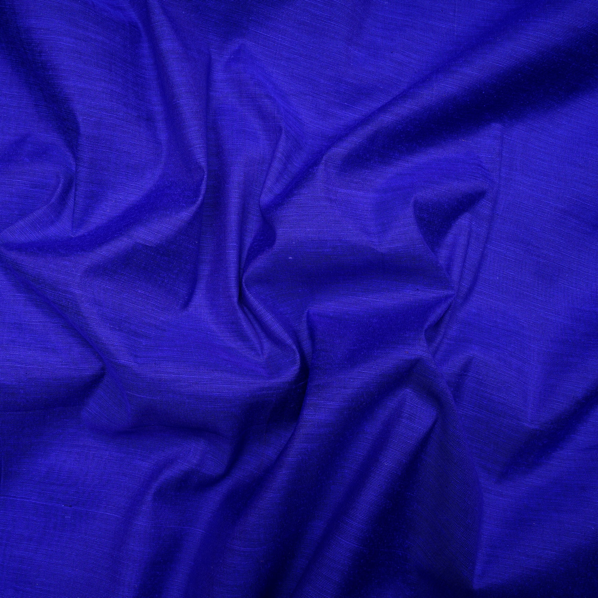Blue Color Natural Noile Silk Fabric