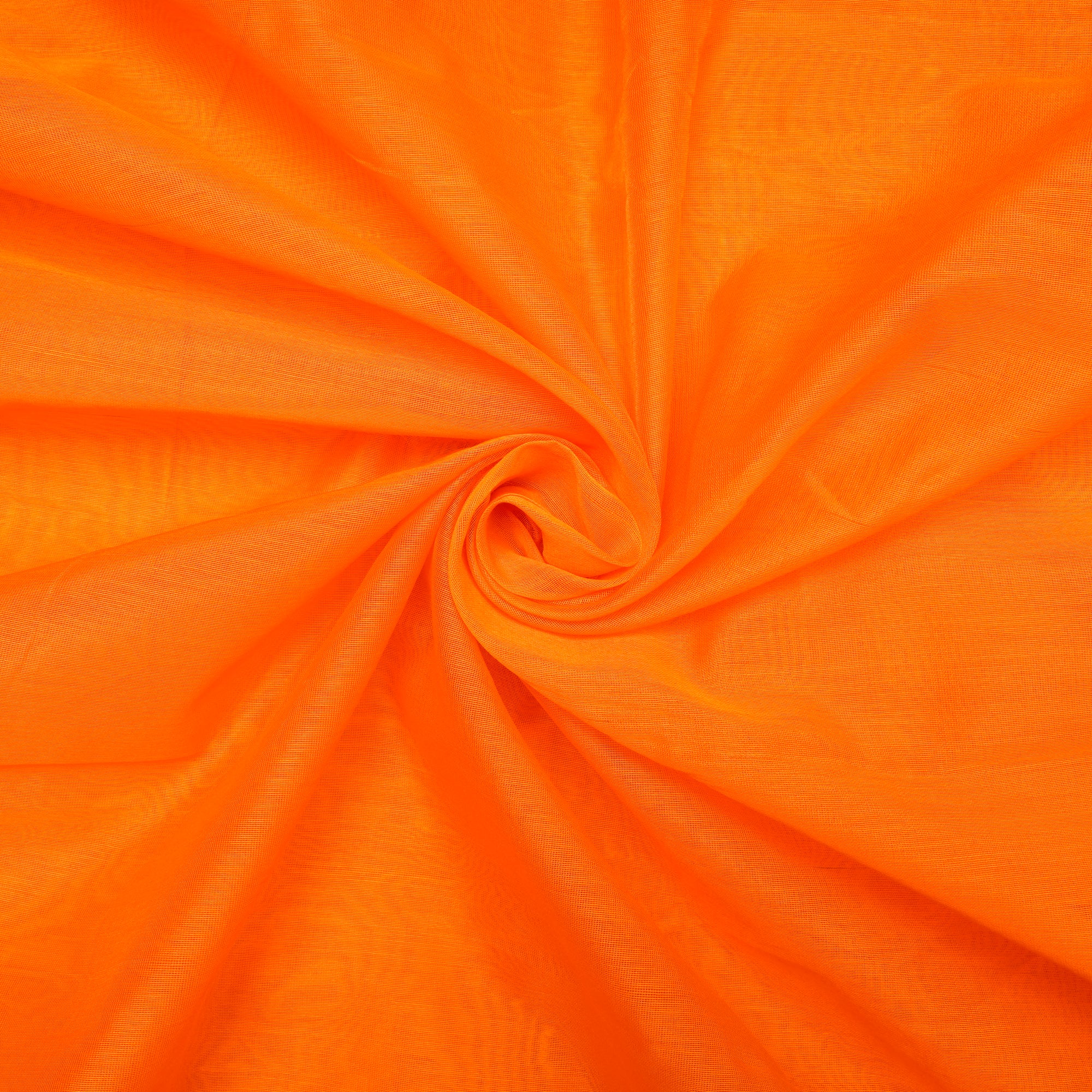 Orange Color Polyester Mono Fancy Chanderi Fabric