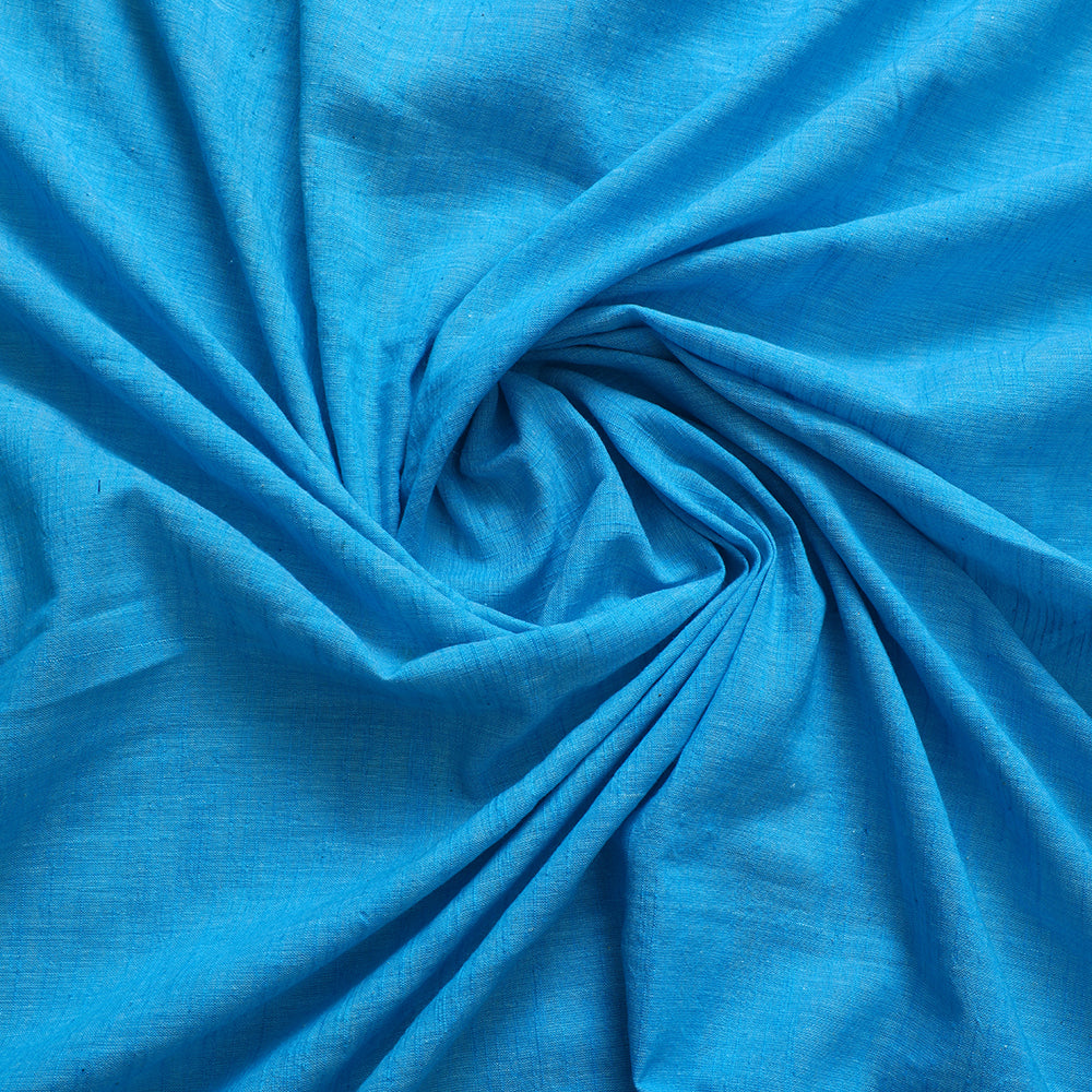 Blue Color Muslin Cotton Slub Fabric