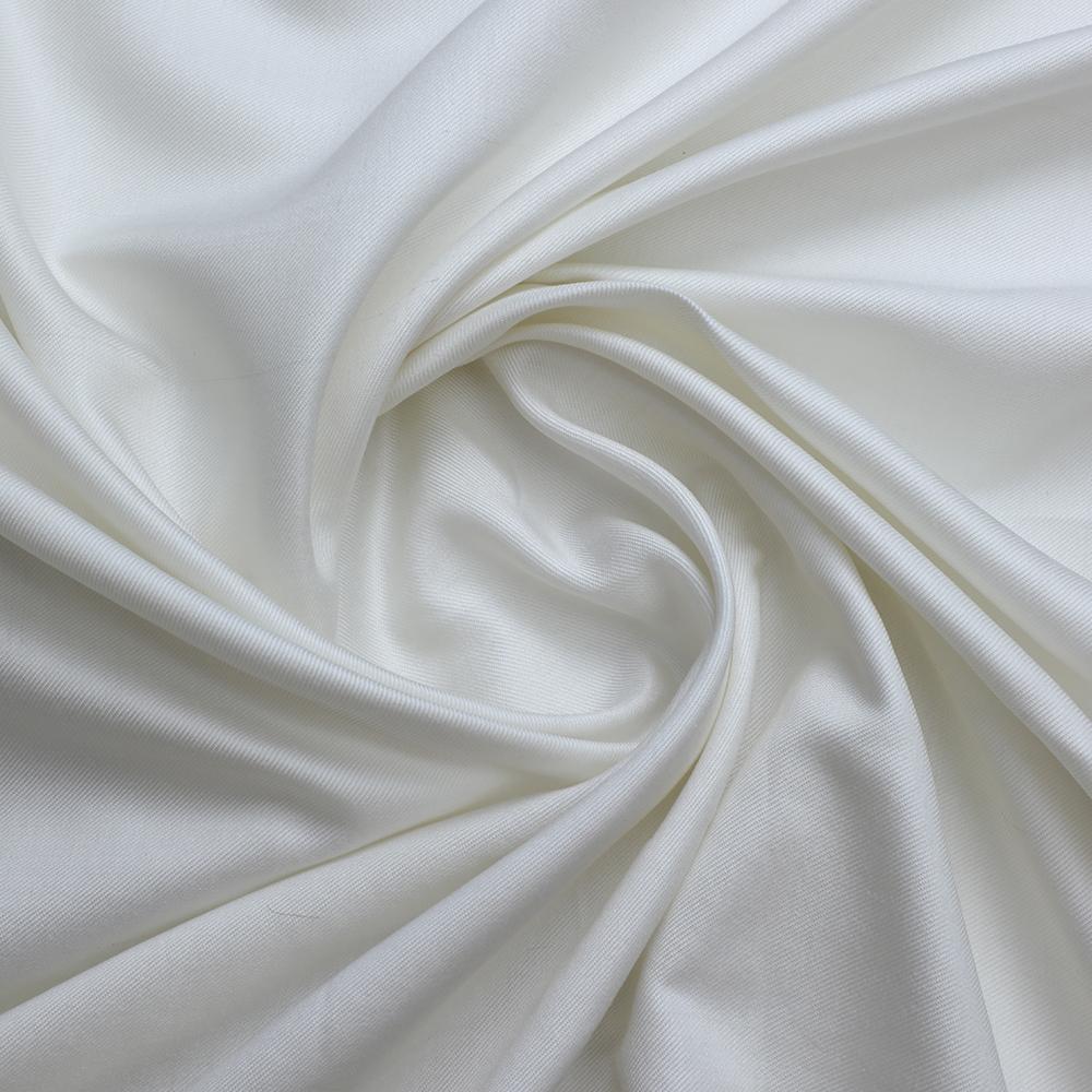 White Color Chanderi Satin Twill Fabric