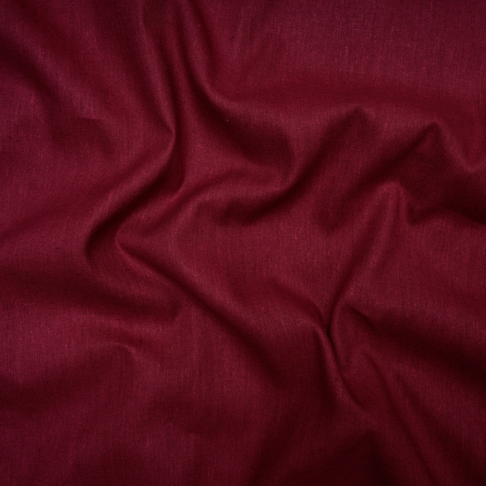 Maroon Handwoven Matka Silk Fabric