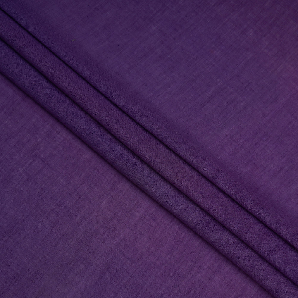 Deep Lilac Color Yarn Dyed Muslin Cotton Fabric