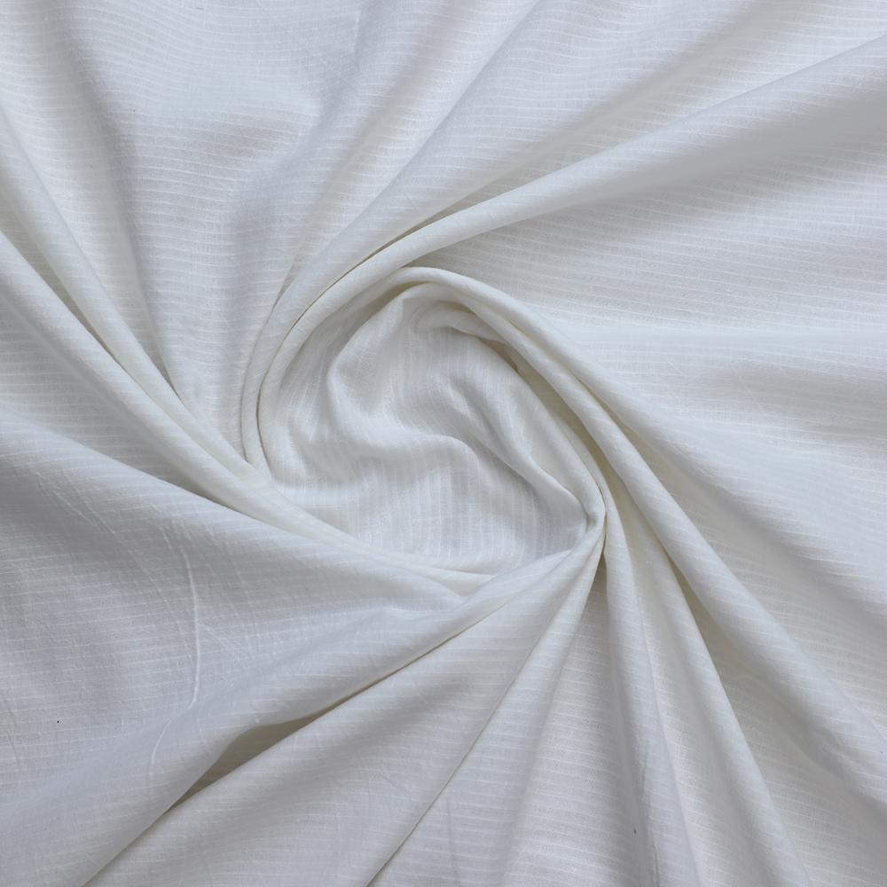 White Color Yarn Dyed Muslin Cotton Fabric