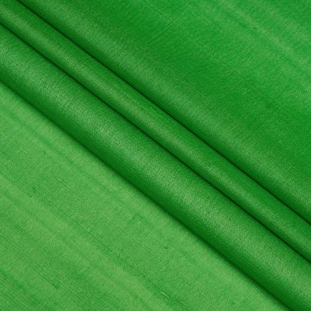 Light Green Color Piece Dyed Handwoven Tussar Silk Fabric