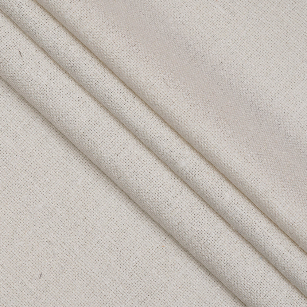 Off White Color Pure Matka Silk Dyeable Fabric