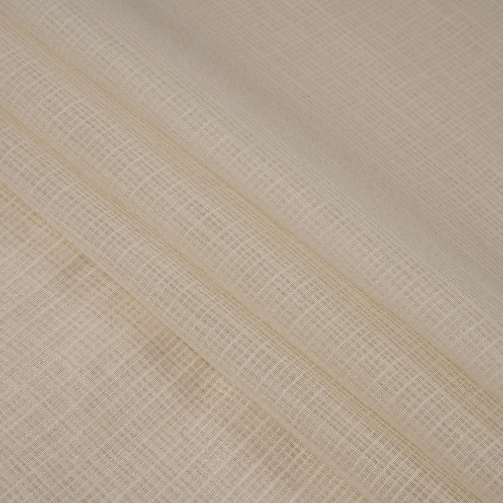 Off-White Color Cotton Kota Fabric
