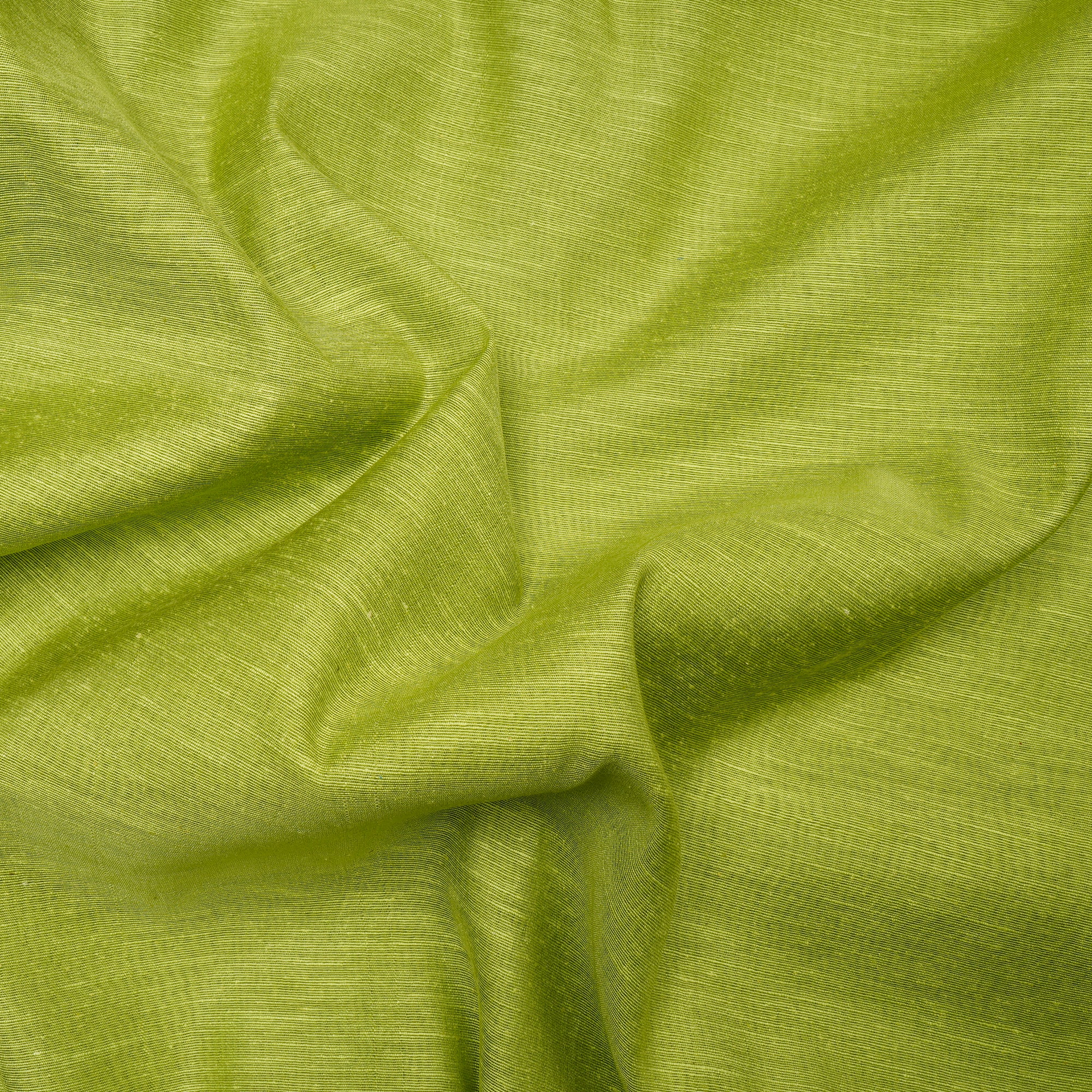 Light Green Color Noile Silk Fabric