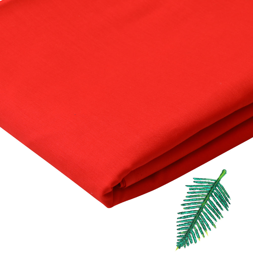 Red Color Cotton Voile Fabric
