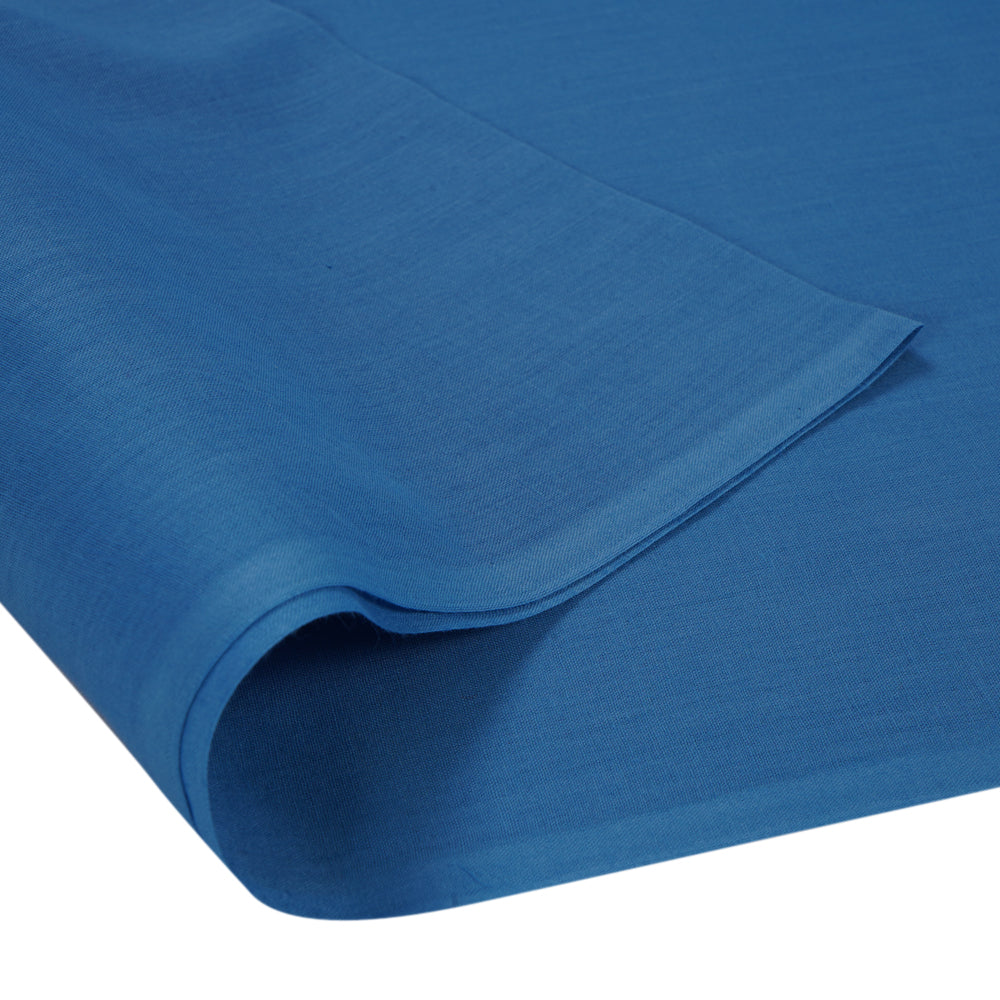 Blue Color Cotton Voile Fabric