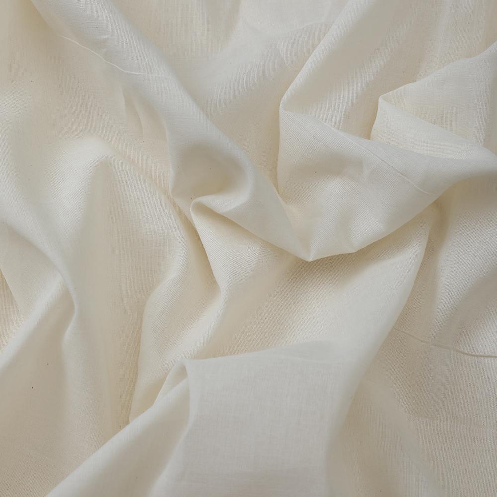 Voile plain white solid fabric