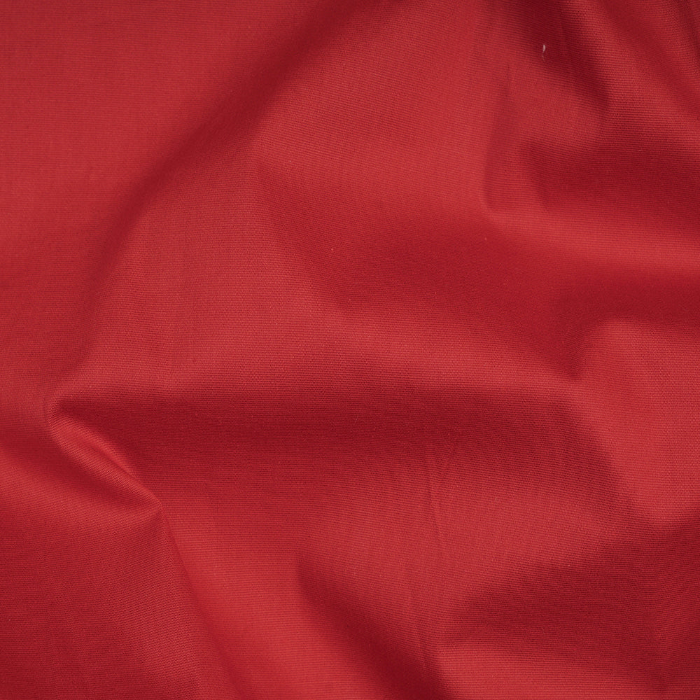 Red Color Cotton Poplin Lycra Fabric