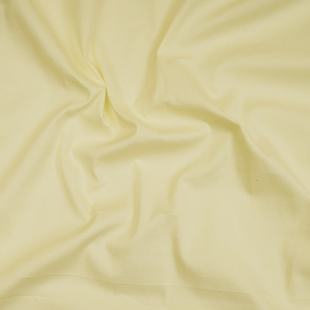 Light Yellow Color Cotton Poplin Lycra Fabric