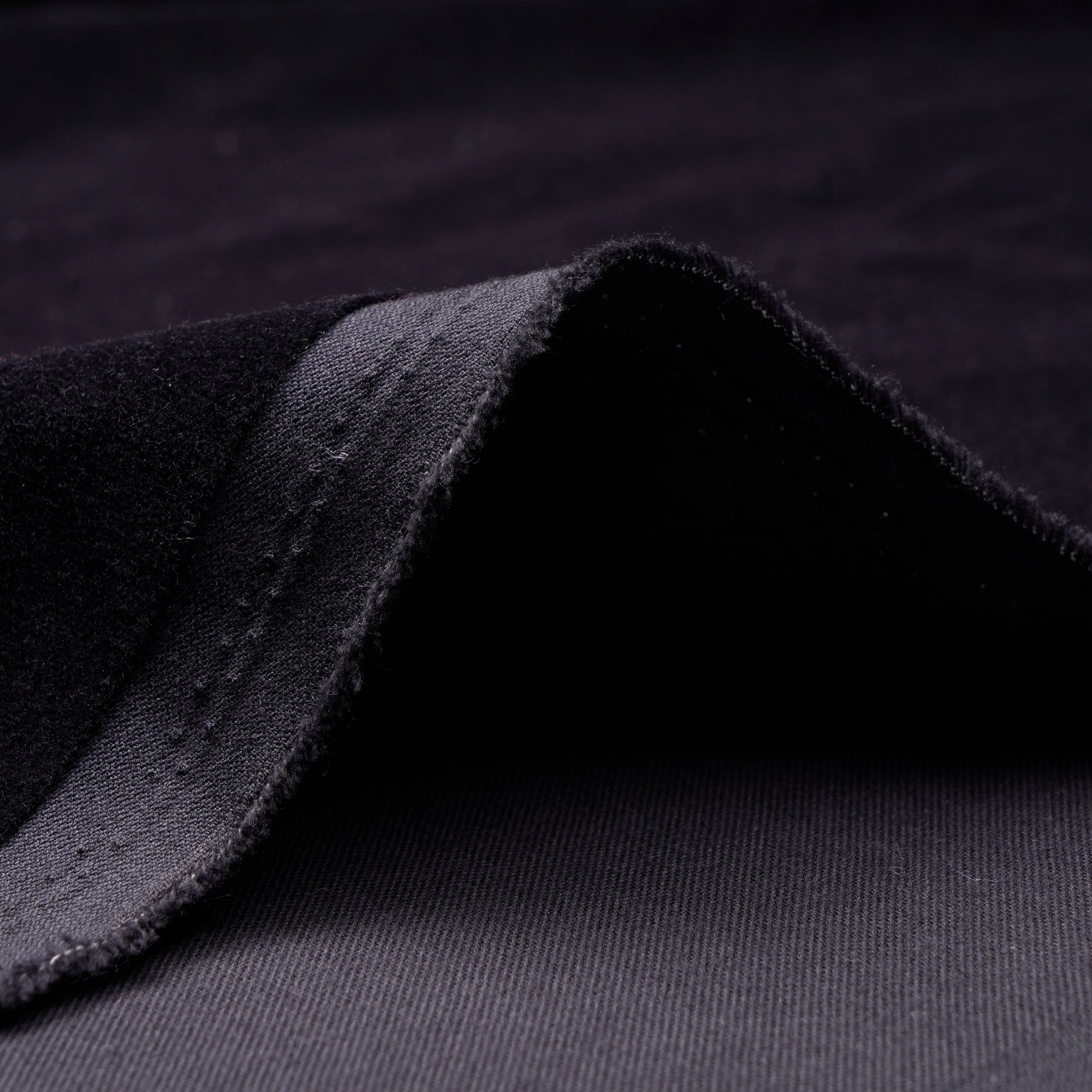 Black Color Pure Cotton Velvet Fabric