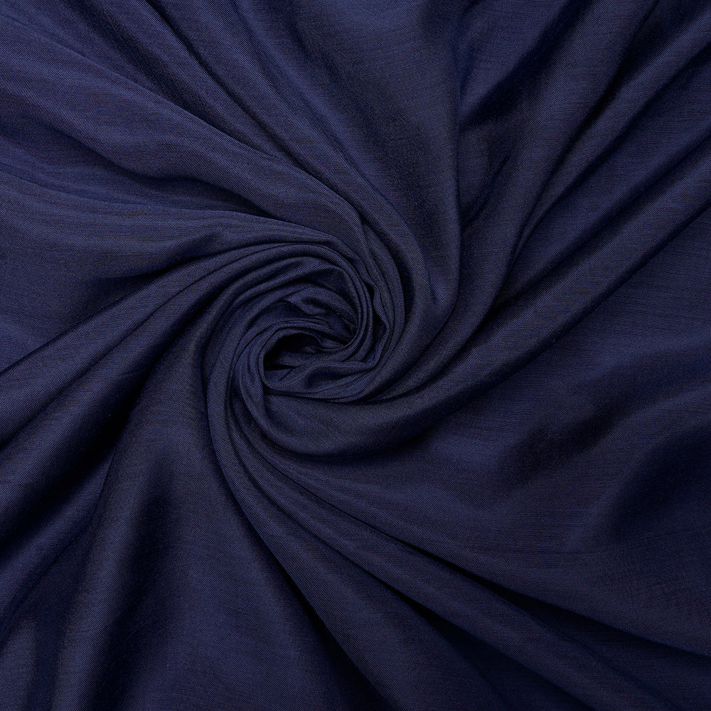 Blue Color Plain Bemberg Modal Fabric