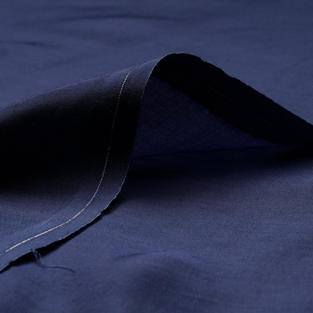 Blue Color Plain Bemberg Modal Fabric