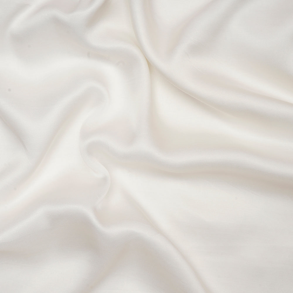 White Rapier Plain Modal Satin Dyeable Fabric