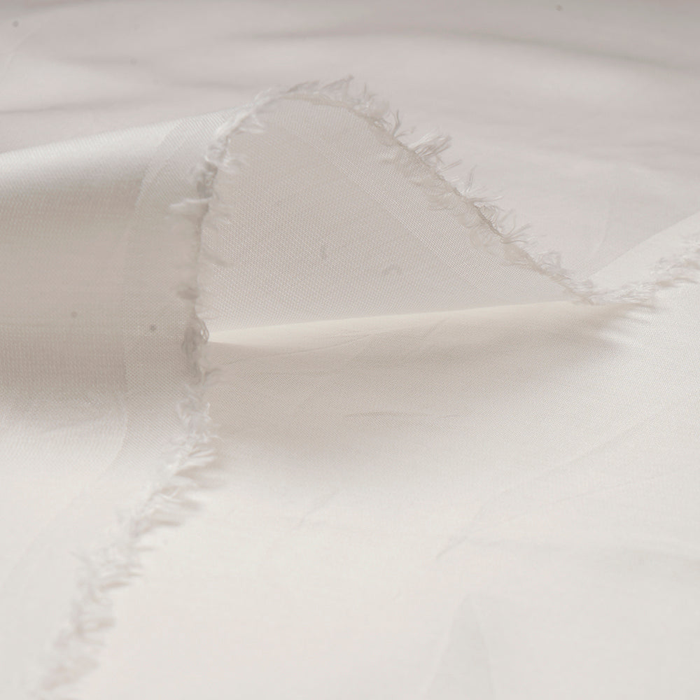 White Rapier Plain Modal Satin Dyeable Fabric