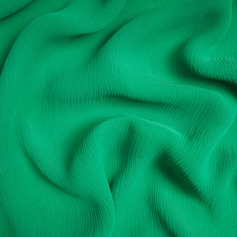 Green Color Bemberg Chiffon Fabric