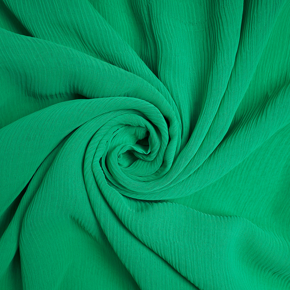 Green Color Bemberg Chiffon Fabric