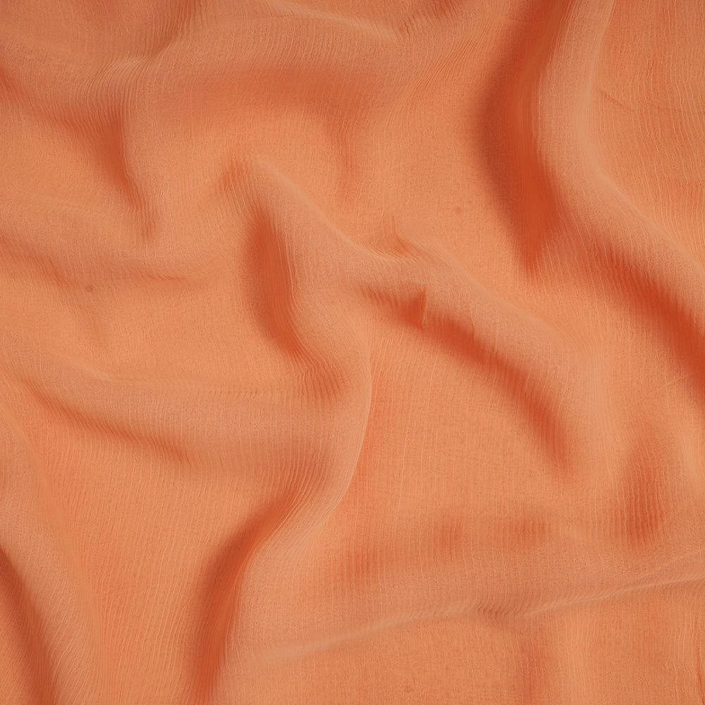 Pale Orange Color Bemberg Chiffon Fabric