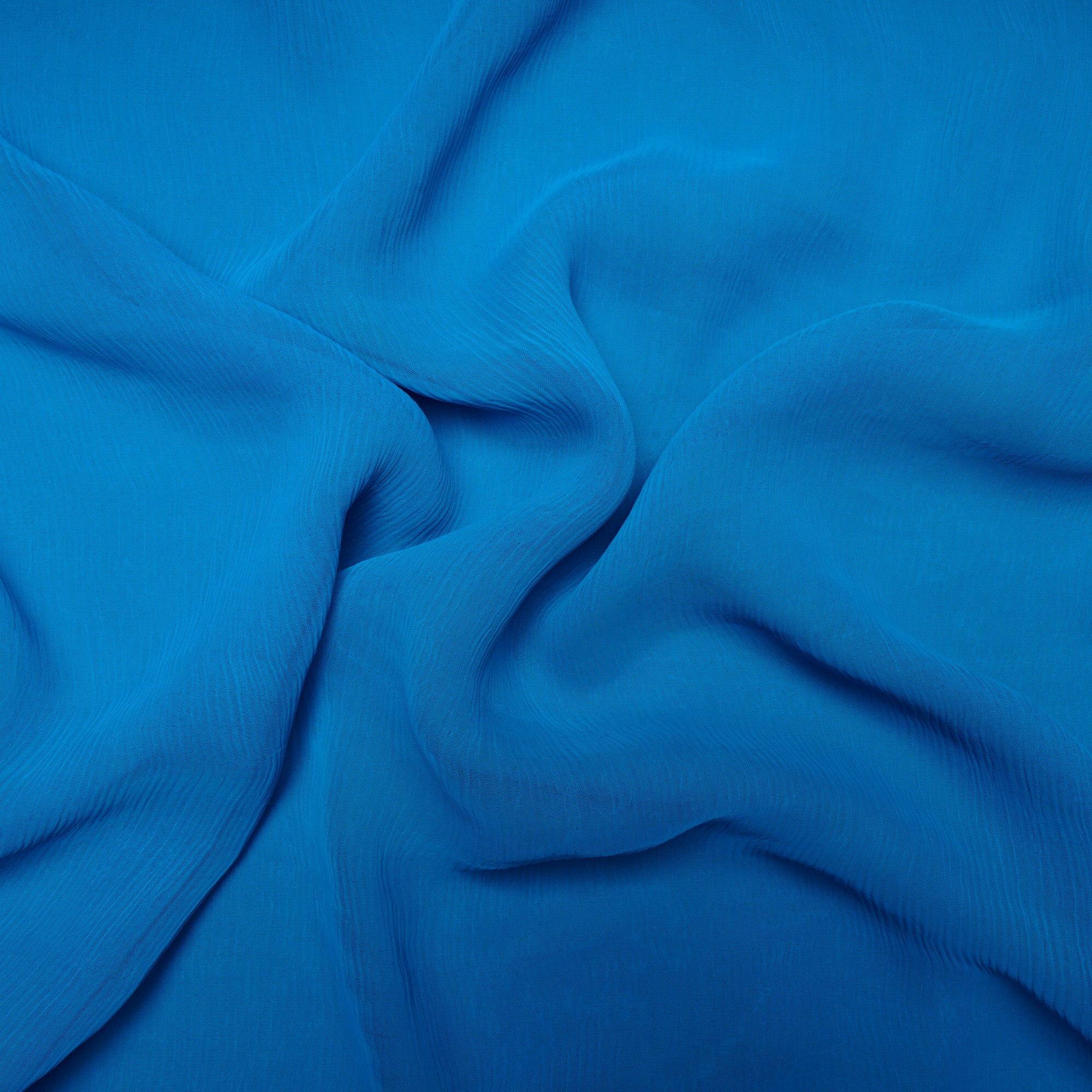 Blue Color Bemberg Chiffon Fabric