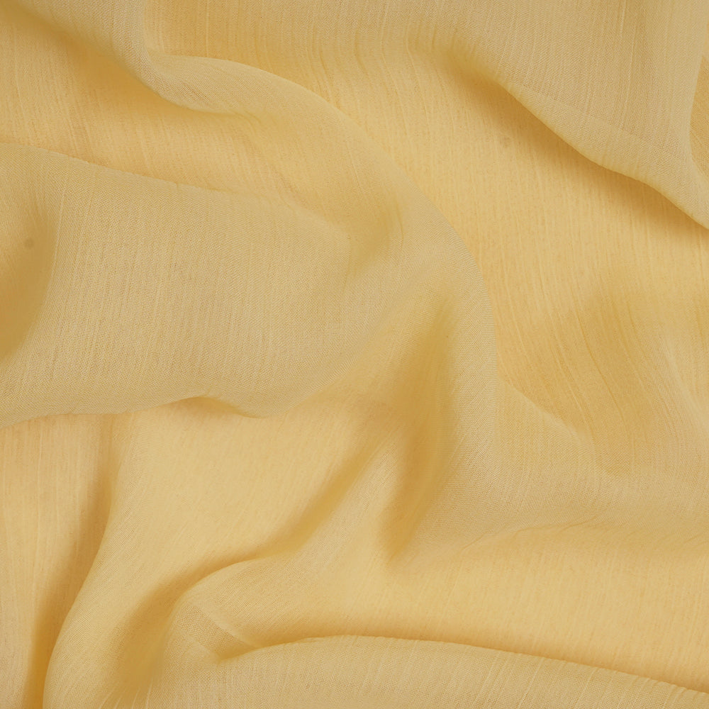 Yellow Color Bemberg Chiffon Fabric