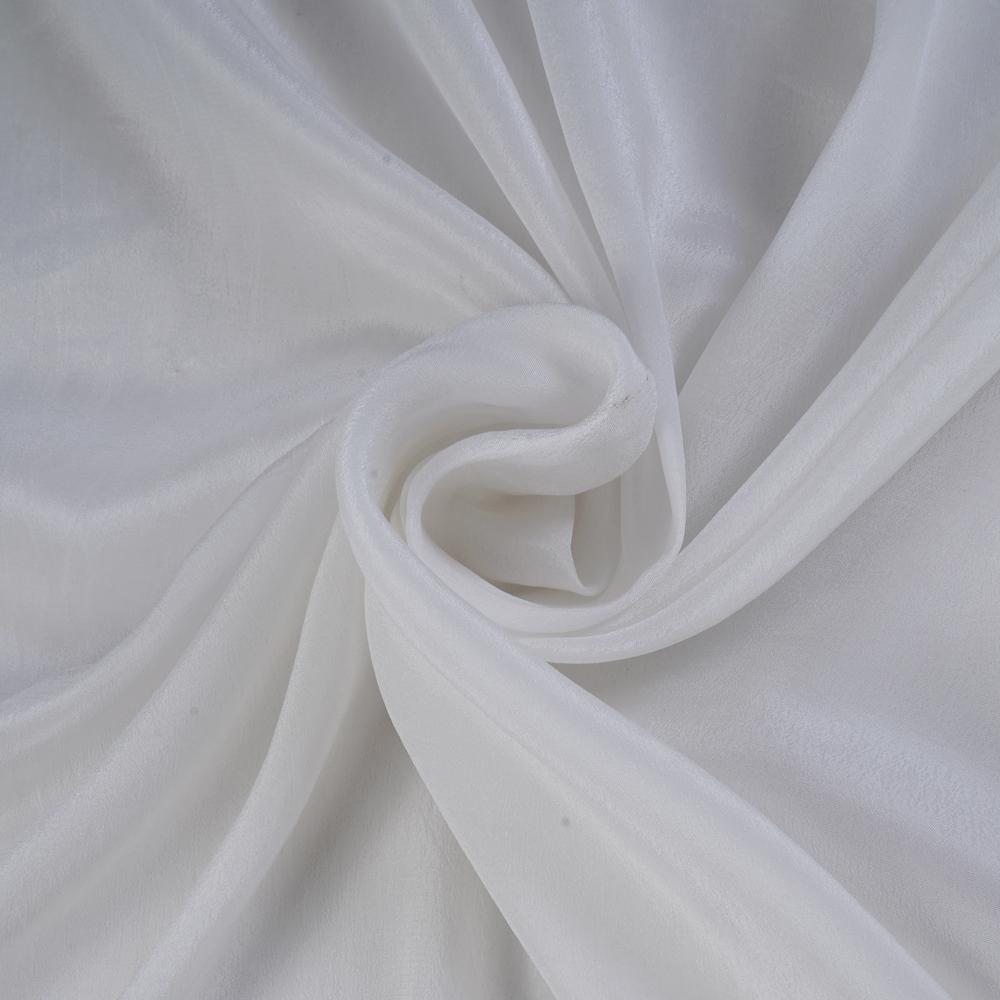 Off White Color Bemberg Crepe Dyeable Fabric