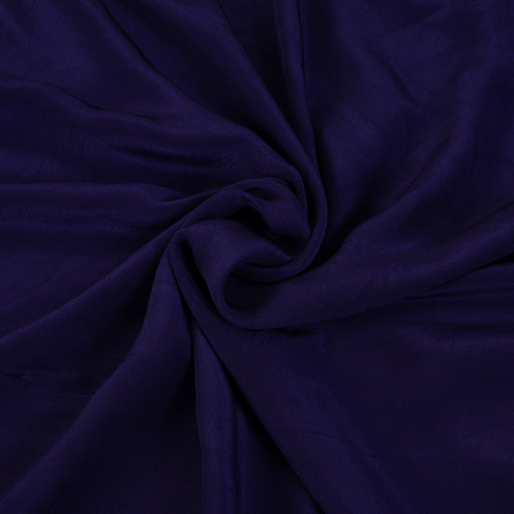 Dark Blue Color Piece Dyed Bemberg Crepe Fabric