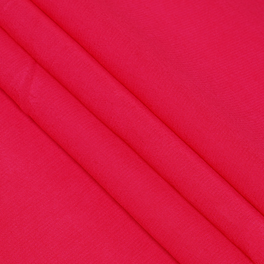 Pink Color Piece Dyed Bemberg Crepe Fabric