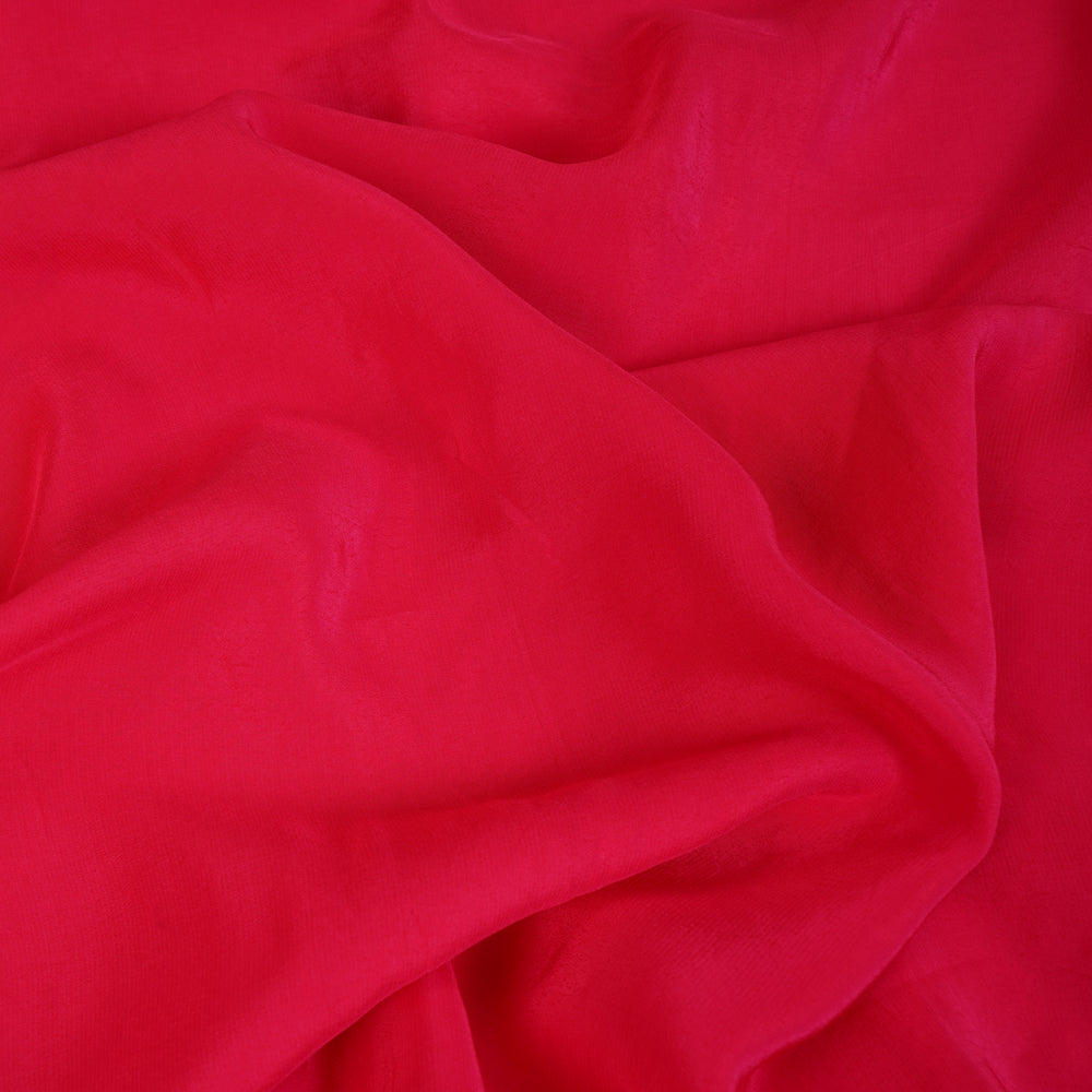 Pink Color Piece Dyed Bemberg Crepe Fabric