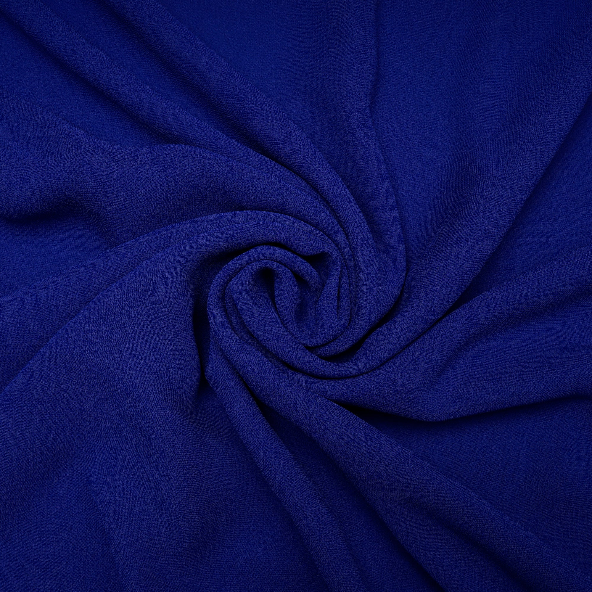 Blue Color Piece Dyed Bemberg Georgette Fabric