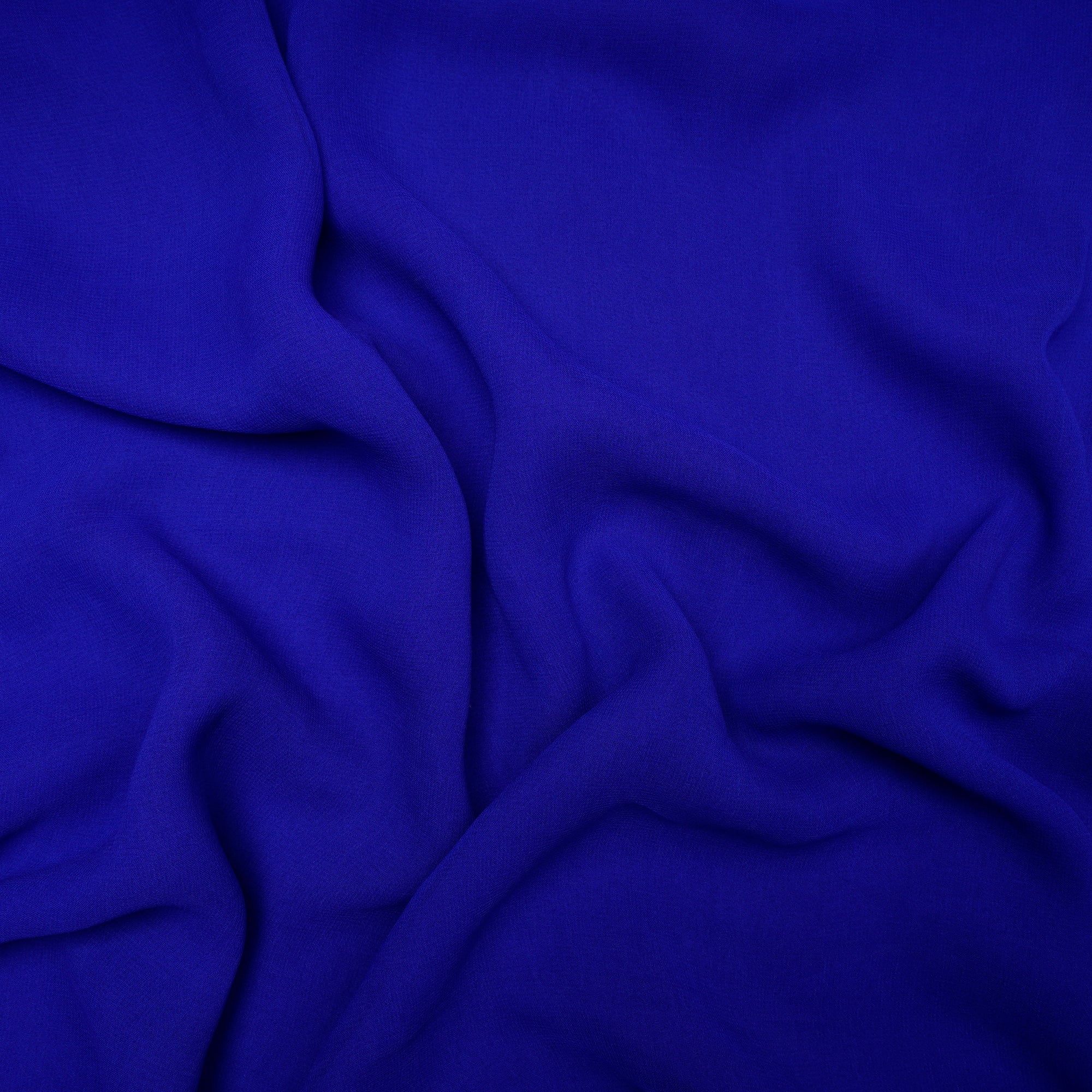 Ultramarine Blue Color Bemberg Georgette Fabric