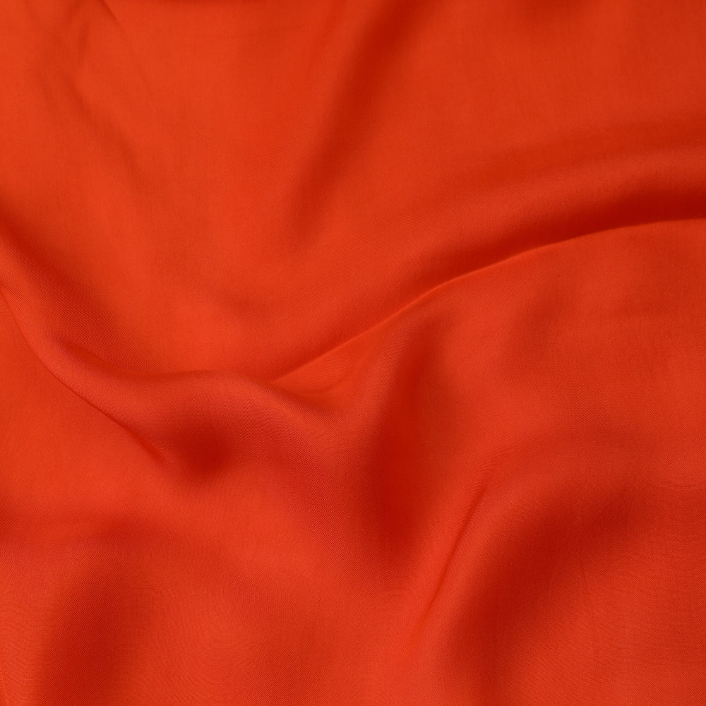 Tangerine Color Piece Dyed Bemberg Satin Fabric
