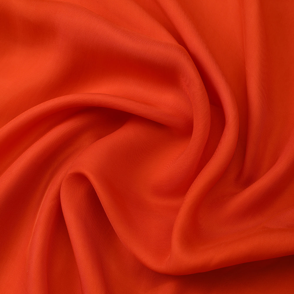 Tangerine Color Piece Dyed Bemberg Satin Fabric