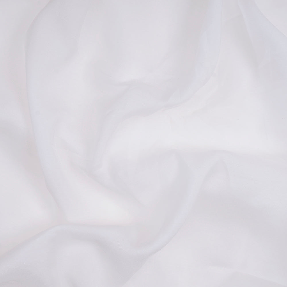 White Color Plain Bemberg Modal Fabric