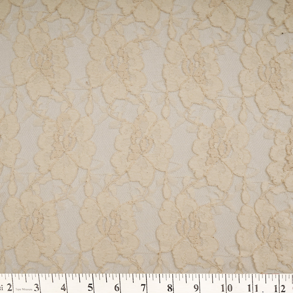 Off White Color Cotton Net Jacquard Fabric