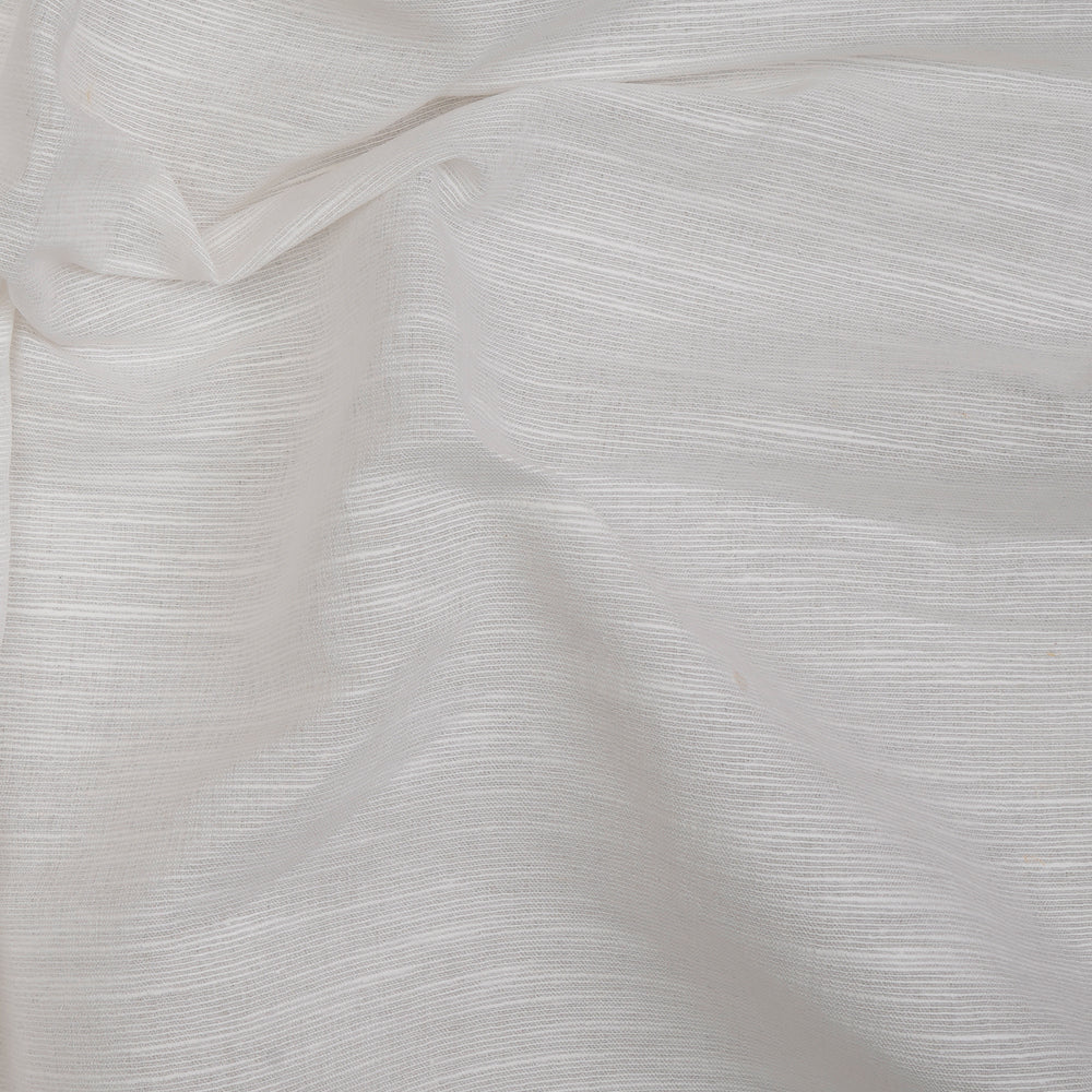 Off White Color Slub Cotton Dyeable Fabric