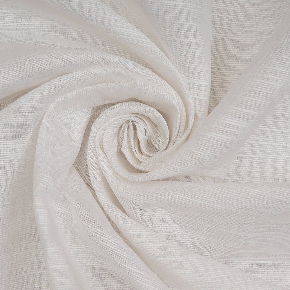 Off White Color Slub Cotton Dyeable Fabric