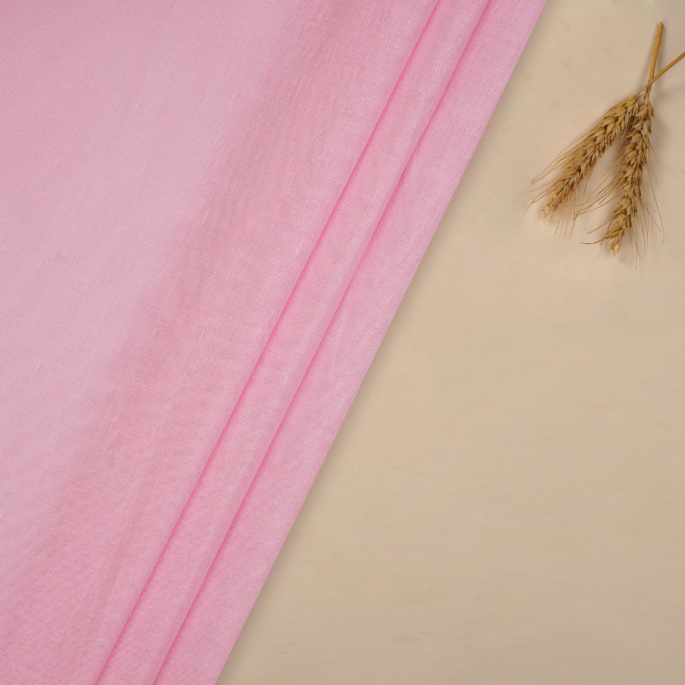 Light Pink Color Cotton Linen Fabric