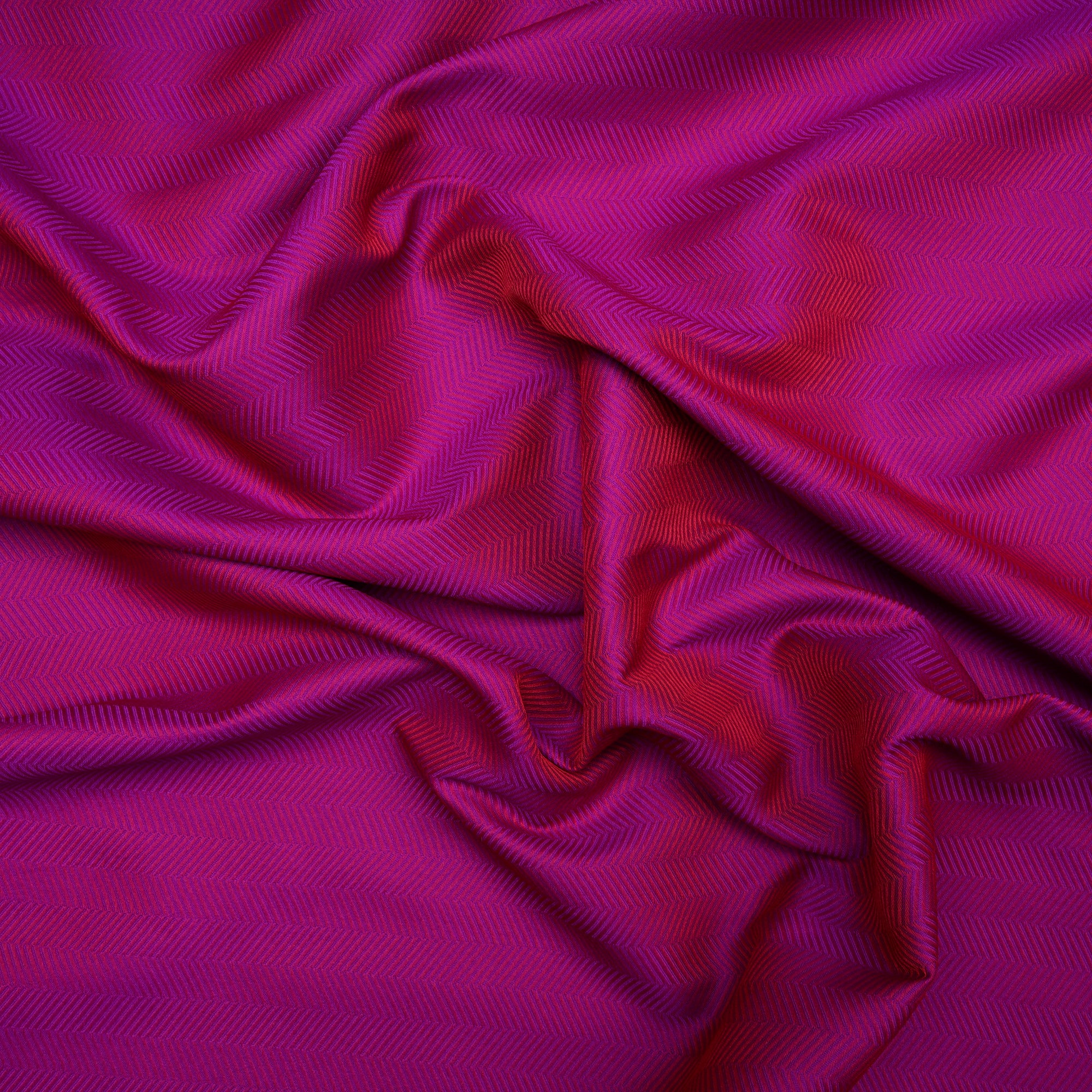 Purple-Red Color Polyester Jacquard Fabric