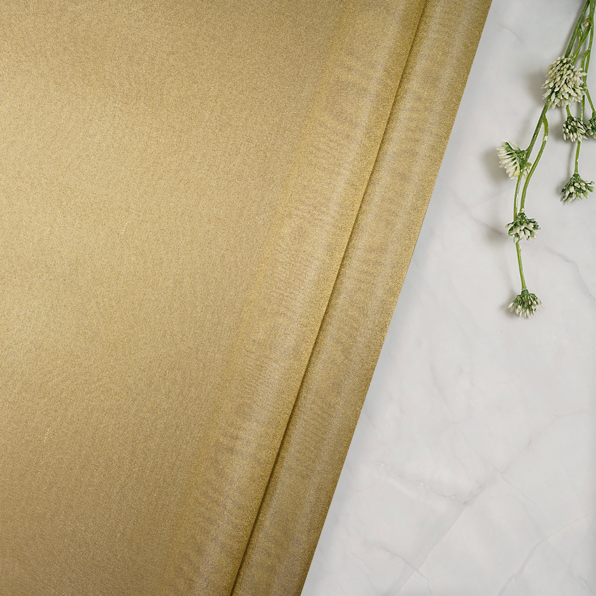 Golden Color Bemberg Crepe Fabric