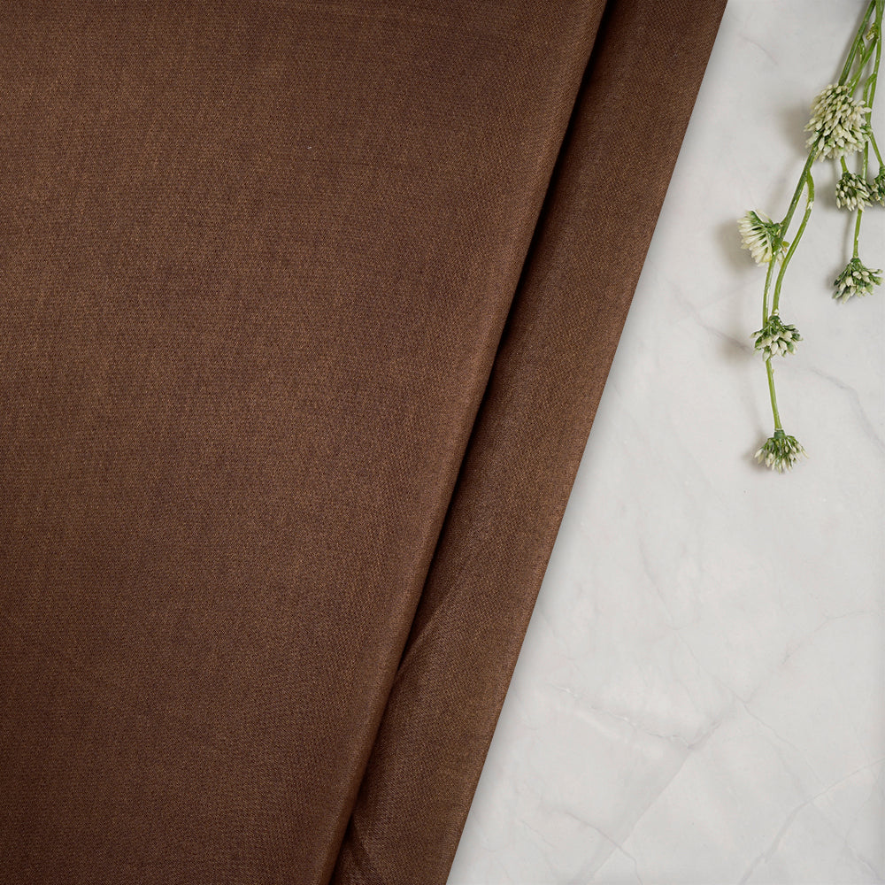 Brown Color Bemberg Linen Fabric